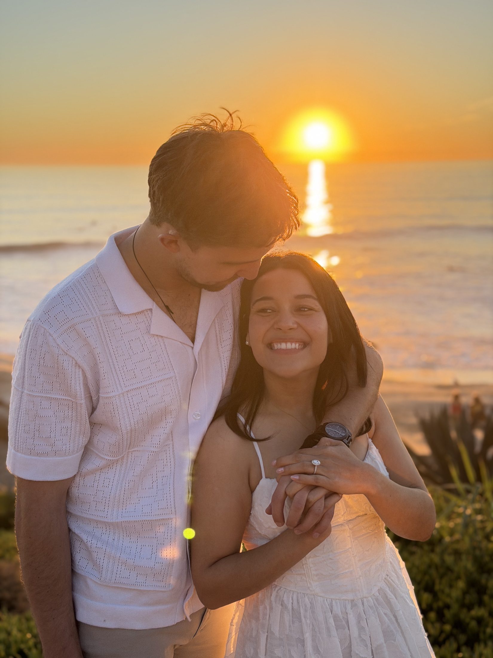 The proposal at golden hour, San Diego, October 2025