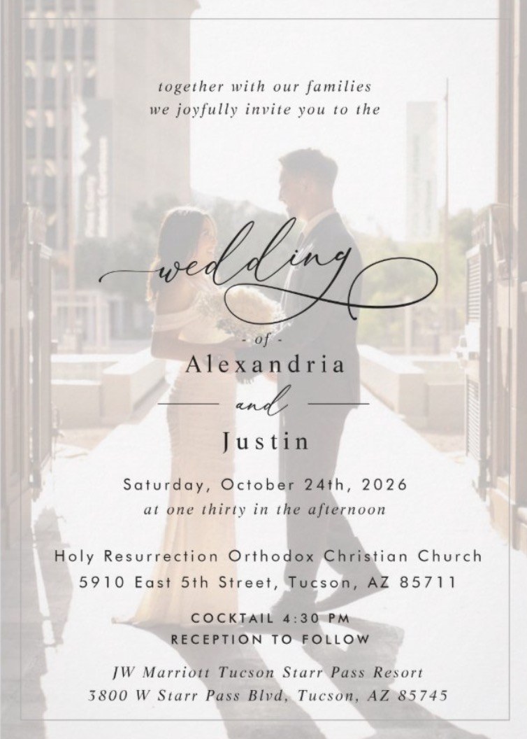 The Fursov wedding invitation